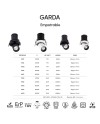GARDA * EMPOTRABLE LED COB (Basculante) BLANCO 12W - 2700K